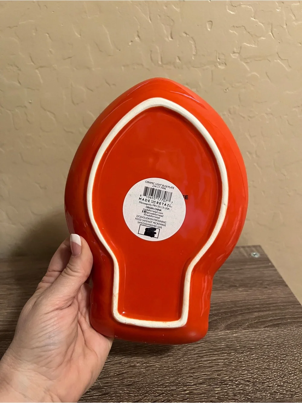 Target Bullseye Christmas Light Ceramic Plate Red Holiday NWT